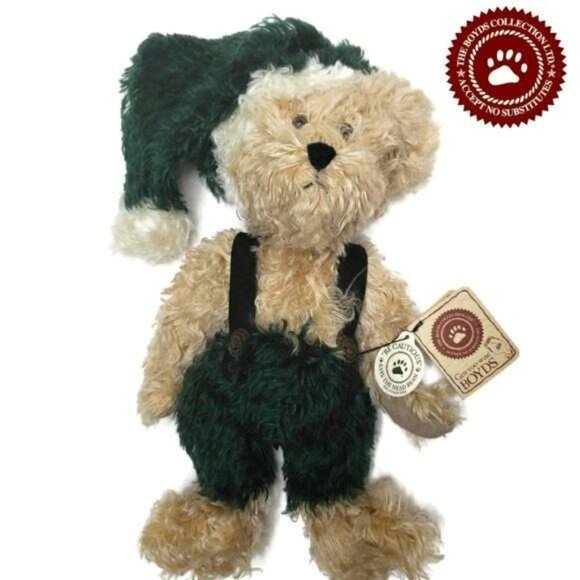 Boyds Mohair Santa Christmas Teddy Bear Collection Limited Edition bear NWT - Picture 1 of 5